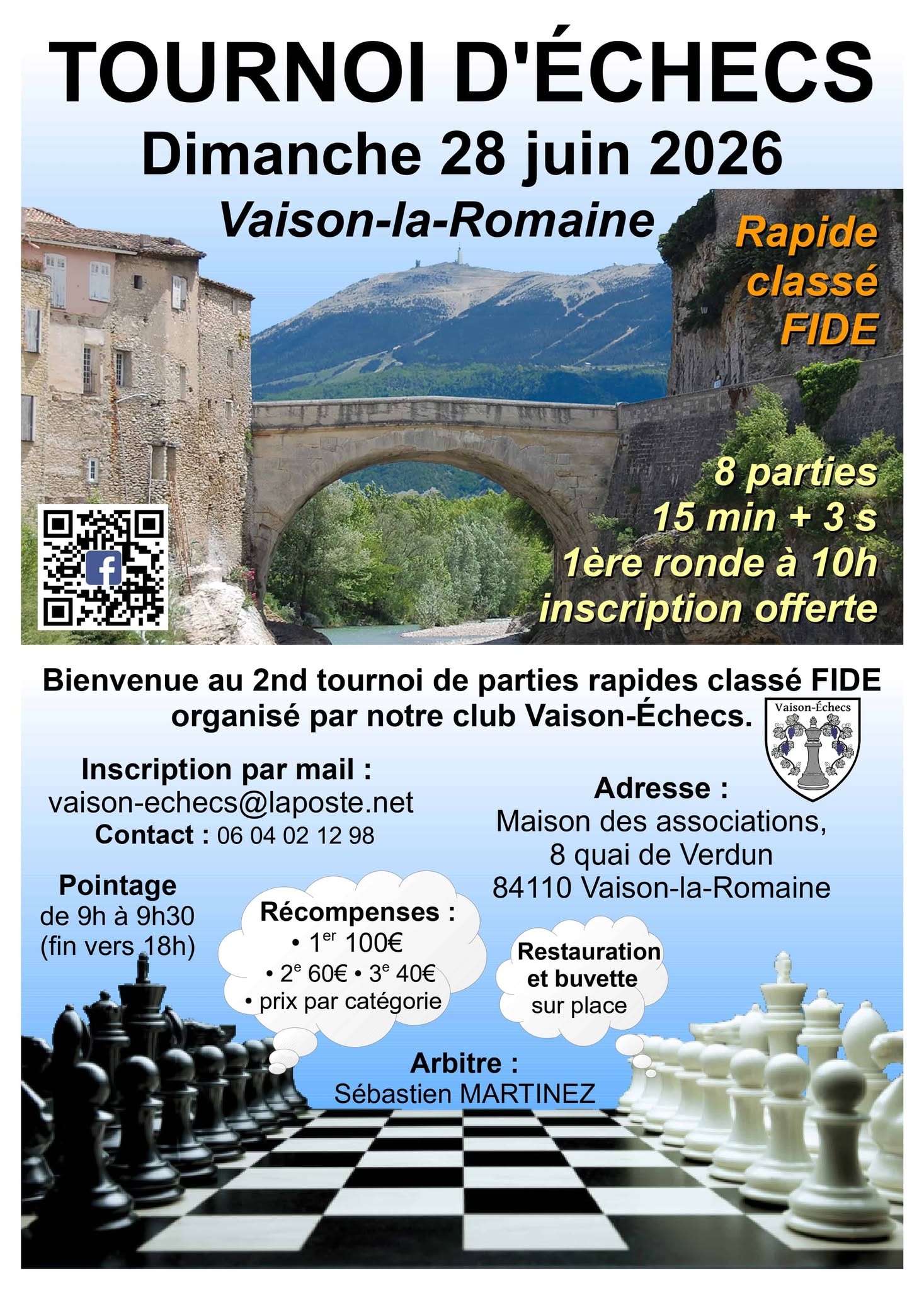 Affiche tournoi 28 juin 2026